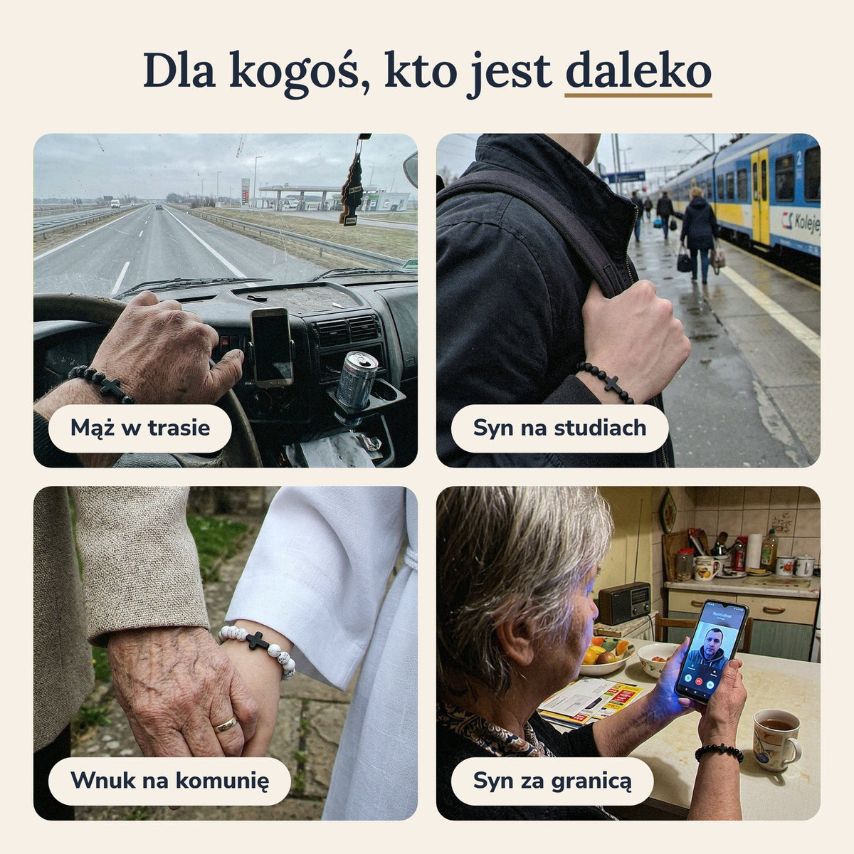 Dla kogo: syn za granicą, mąż w trasie, wnuk, tata, córka